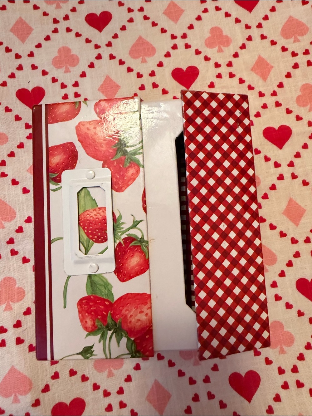 Vintage Strawberry Red Decorative Storage Recipe Box Home Grandma Cottagecore - Picture 5 of 6